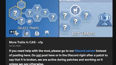 more traits in cas mod.